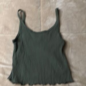 Old Navy Women’s Ribbed Green Tank Top - Large